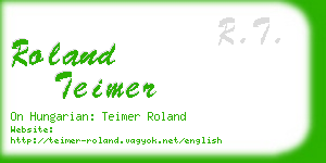 roland teimer business card